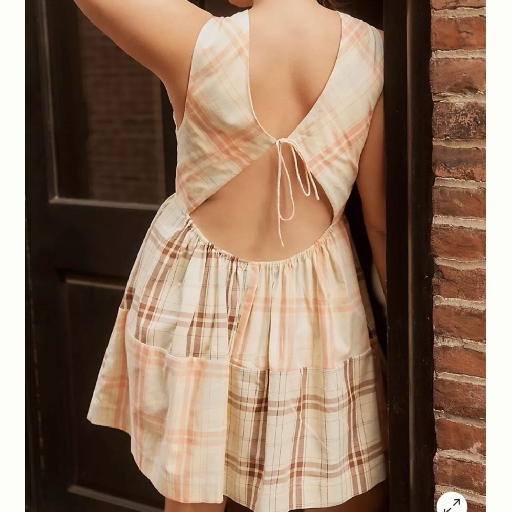 Anthropologie LyreBird Sleeveless Plaid Nap Mini Dress Size M MSRP $98 - Picture 4 of 9